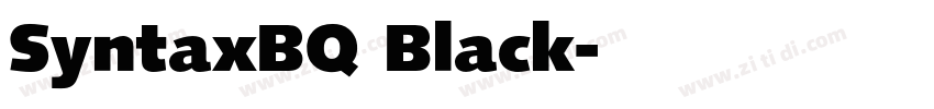 SyntaxBQ Black字体转换 SyntaxBQ Black字体转换
